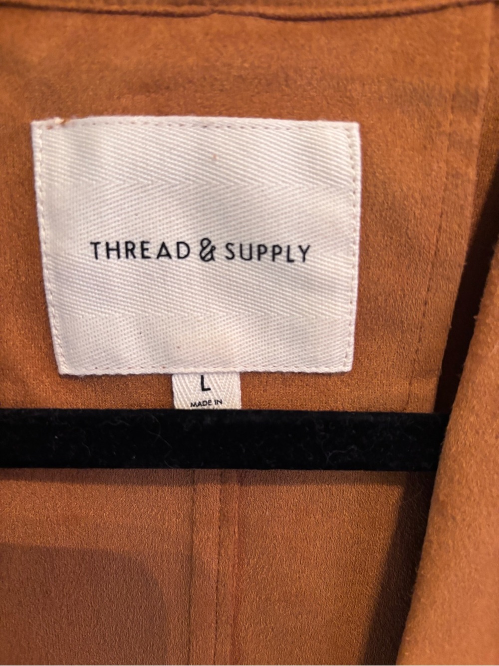 Thread & Supply Rust Brown Draped Open Front Jacket - Picture 4 of 4